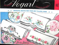 147 VOGART 60S EMBROIDERY X-STITCH HIS HER FORGETMEKNOT PATTERN